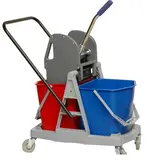 Chariot de lavage 2 seaux de 17,5 L avec presse verticale – Chariot de ménage