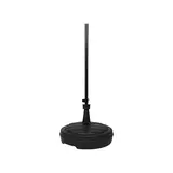 Kit complet Socle plastique ø 43 x H 28 cm + Mât 3,50 m pour oriflamme publicitaire - Noir