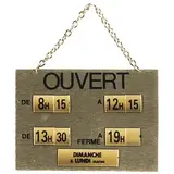 Panneaux horaires 