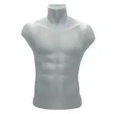 Buste homme plastique H 60 cm - Gris