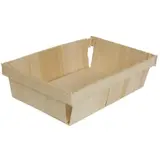 Panier en bois naturel déroulé 29,5 x 19,5 x 8 cm