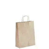 Sac kraft brun poignées torsadées 24 x 10 x 31 cm - Sac papier kraft - Paquet de 200