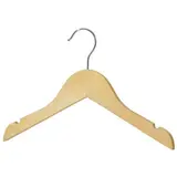 Cintre bois naturel avec encoches 30,5 cm - Cintre bébé - Cintre enfant - Lot de 6