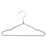 Cintre métal fil gainé PVC avec encoches 30 cm gris - Cintre bébé - Cintre enfant - Lot de 60