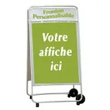 Chevalet porte-affiche repliable double face