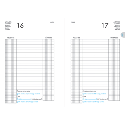 Agenda de caisse - Registres et agendas de comptabilité-2