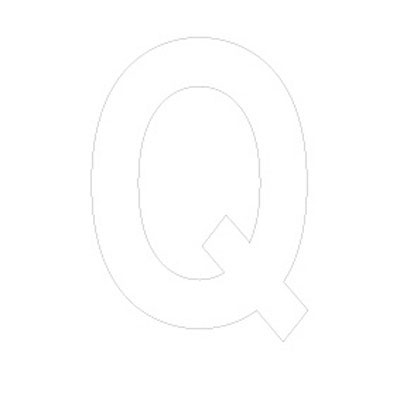 Lettre adhésive Q - Lettres et chiffres adhésifs