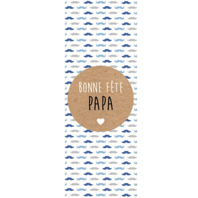 Affiche Fête des pères Bonne fête Papa, 42 x 115 cm - Fête des pères