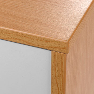 Comptoir d'accueil hêtre/gris 62,5 x 51 x 88 cm - Comptoirs Easy-2