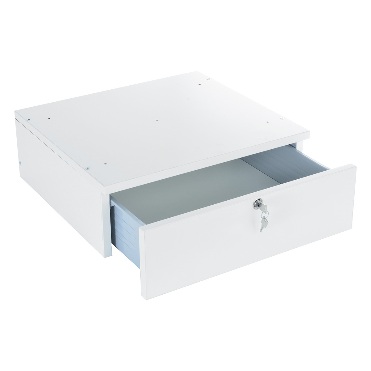 Tiroir à serrure blanc L 50 x P 46 x H 17 cm - Comptoirs Easy