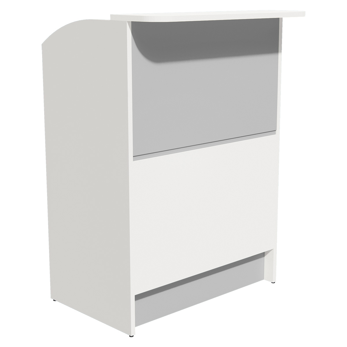 Comptoir d'accueil blanc / gris 80 x 51 x 112 cm - Comptoirs Easy