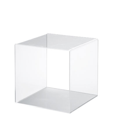 Cube plexi transparent ép. 4mm 280 x 280 x 280 mm - Cube acrylique - Supports Plexi