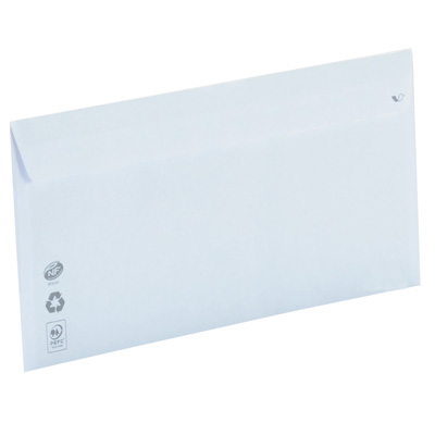 Enveloppe blanche DL 110 x 220 mm 80g sans fenêtre La Couronne - Paquet de 100 - Enveloppes blanches-2