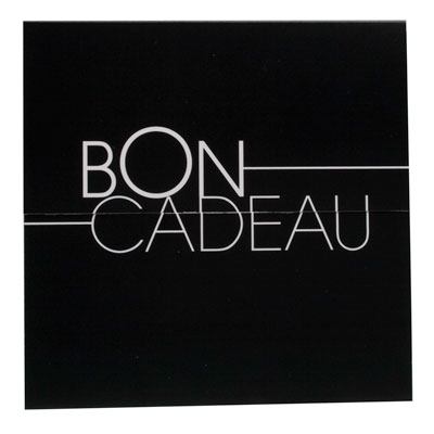 Bon cadeau noir 12 x 12 cm avec enveloppe et coupon détachable - Paquet de 12 - Bons cadeaux-1