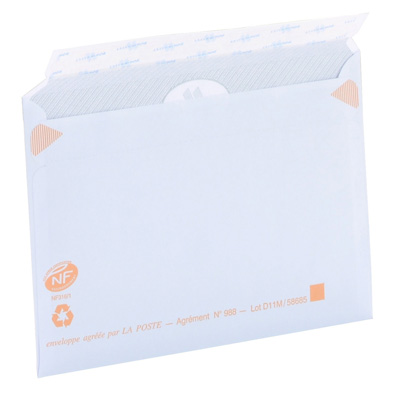 Enveloppe blanche C6 114 x 162 mm précasées 80g La Couronne - Paquet de 50 - Enveloppes blanches-3