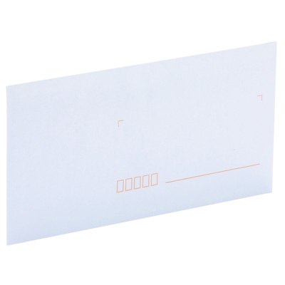 Enveloppe blanche DL 110 x 220 mm précasées 80g La Couronne - Paquet de 50 - Enveloppes blanches