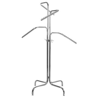 Portant 4 bras inclinés - hauteur réglable 110/180 cm - Portants à vêtements multibras