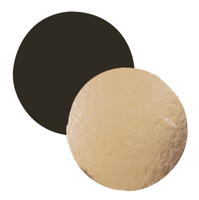 Rond pâtisserie Or/Noir ø30cm carton recyclé - Paquet de 100 - Semelles à gâteaux