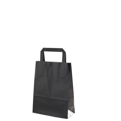 Sacs cabas kraft  - Sacs kraft couleur poignées plates