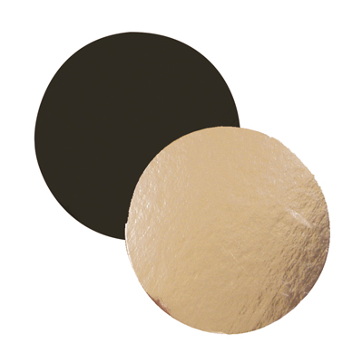 Rond pâtisserie Or/Noir ø28cm carton recyclé - Paquet de 100 - Semelles à gâteaux
