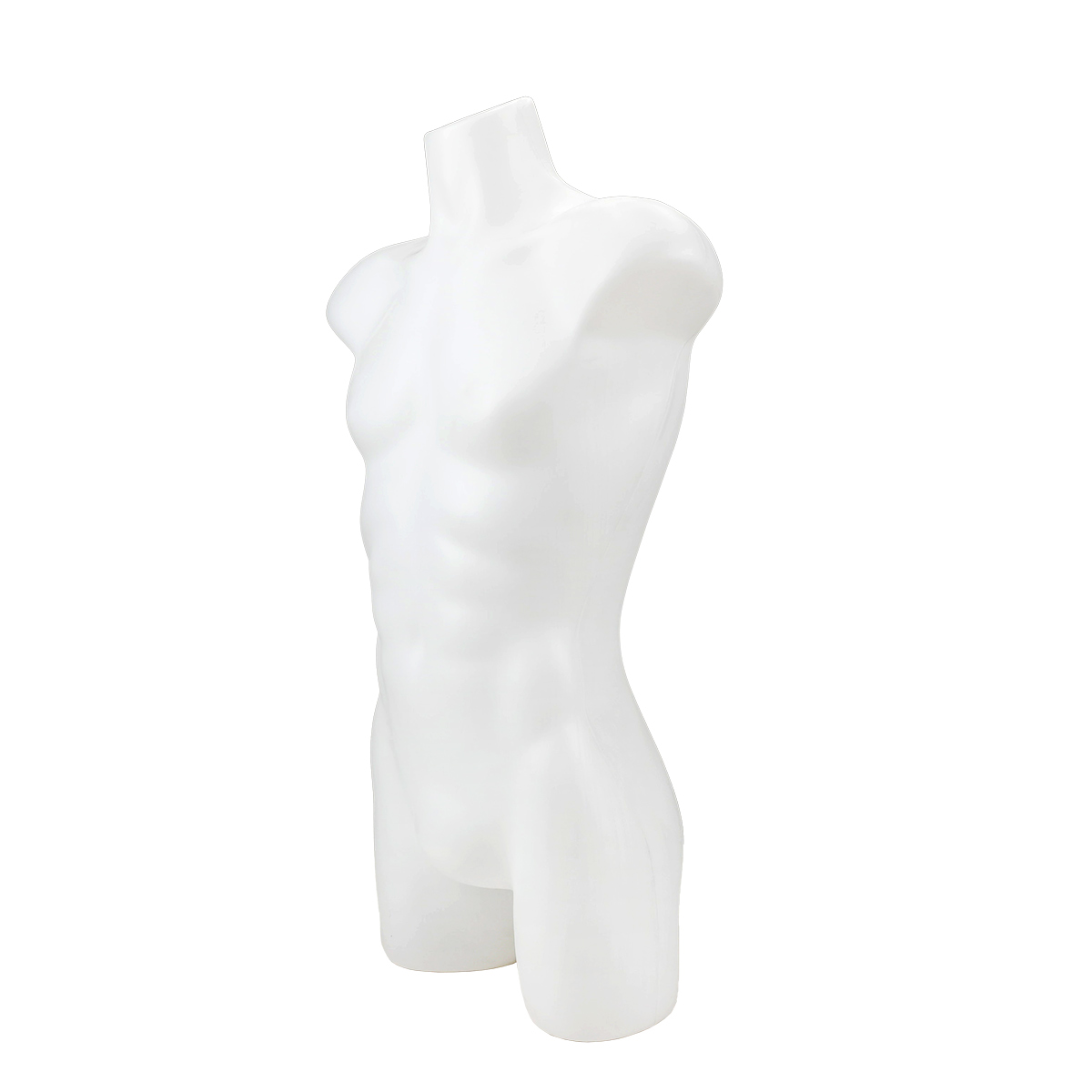 Buste homme plastique H 87 cm Blanc - Torse homme - Bustes ECO-1