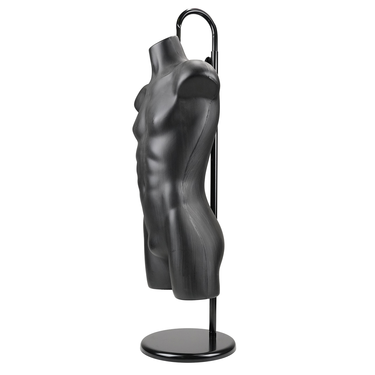 Buste homme plastique H 87 cm - Noir - Bustes ECO-7