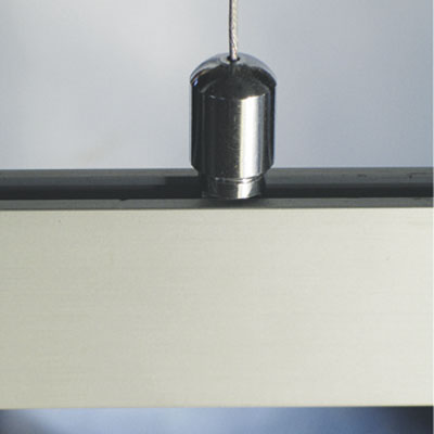 Présentoir porte-affiches sur câbles 4xA3 horizontal - panneau d’affichage multi-cadres - Vitrines d'affichage-2