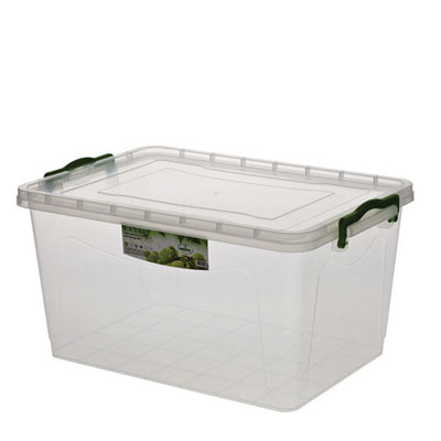 Bacs de rangement plastique 23L transparent  45 x 31 x 25 cm - Lot de 5 - Bacs de rangement