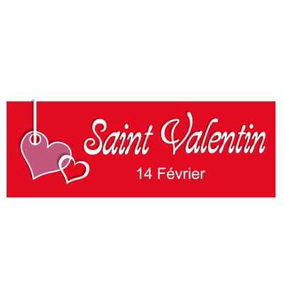 Affiche Saint Valentin 70 x 25 cm rouge - Affiches St Valentin