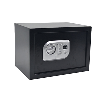 Coffre-fort biométrique en métal 16L 350x250x250 mm - noir - Coffres forts