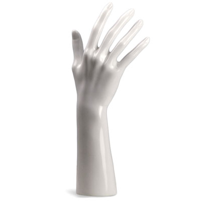 Présentoir main femme laqué - Présentoirs mains bijoux