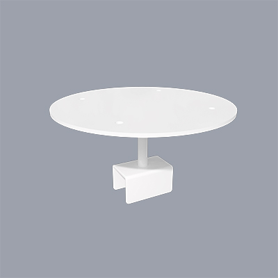 Support tablette pour tube ø25mm, blanc, épaisseur du tube 3mm - Ligne Square 25 blanc