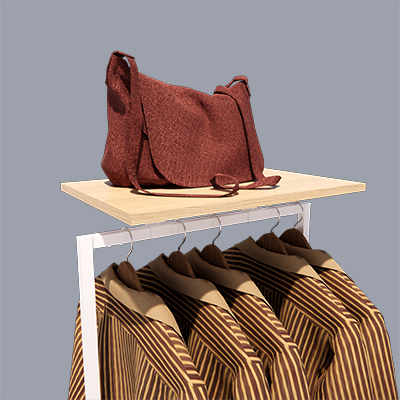 Support tablette pour tube ø25mm, blanc, épaisseur du tube 3mm - Ligne Square 25 blanc-2