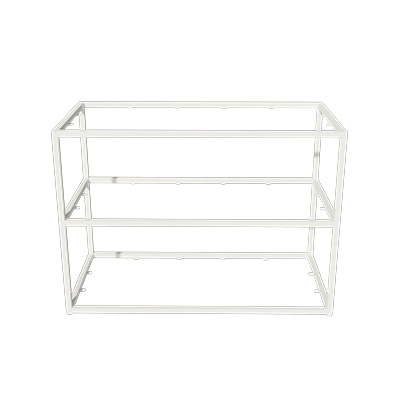 Table de présentation 3 niveaux Square blanc 120 × 60 × 85 cm - Ligne Square 25 blanc