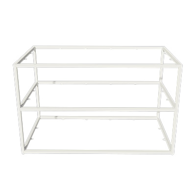 Table de présentation 3 niveaux Square blanc 140 × 80 × 85 cm - Présentoirs de magasin - Ligne Square 25 blanc