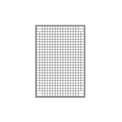 Grille avec cadre renforcé - Ligne Store gris métallisé pas de 50 mm