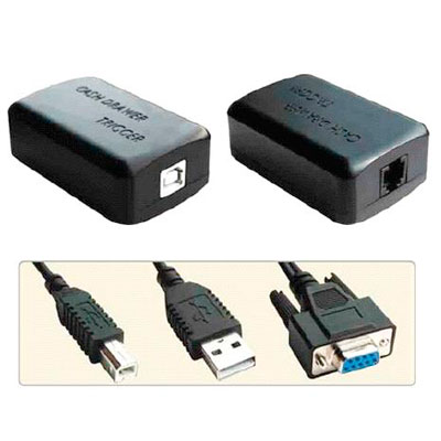 Câble USB A USB B & SERIE Noir pour caisse enregistreuse - Tiroirs caisses-1
