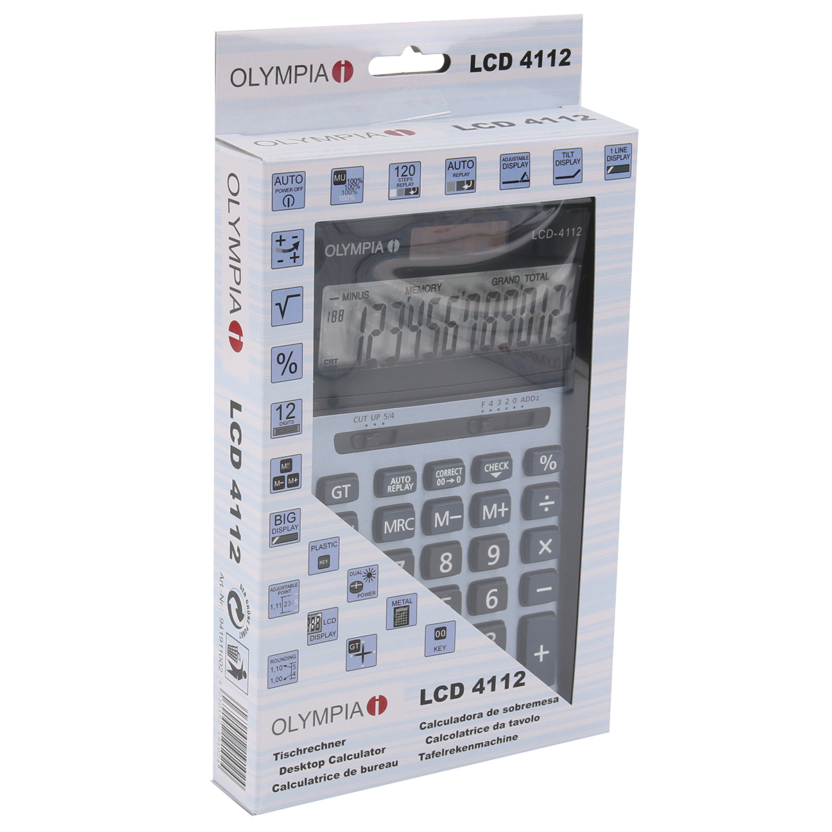Calculatrice de bureau OLYMPIA LCD 4112 - Calculatrices-1