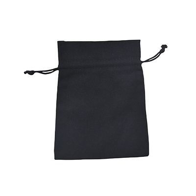 Sachet coton noir 17 x 24 cm avec cordon de serrage - Paquet de 10 - Sachets coton