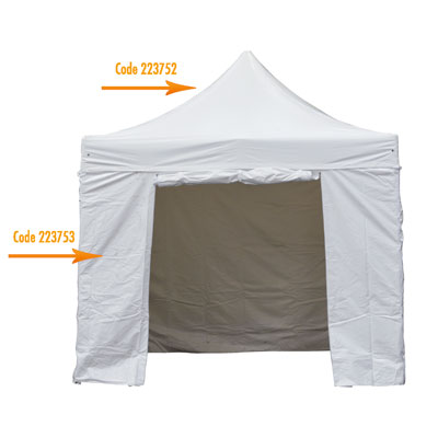 Barnum pliant - Tente pliante 3x3m 520 g/m² hexa 50mm blanc - Tentes pliantes, Barnums pliants-1