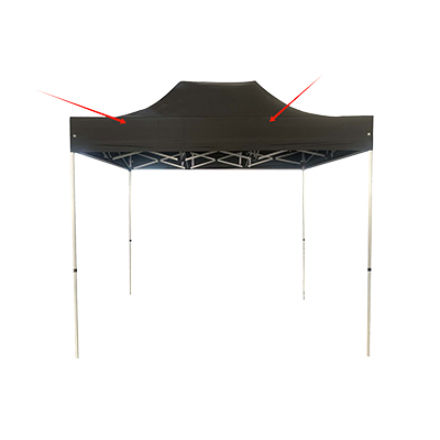 Bâche de toit pour tente pliante 300x200 cm - noir - 300 g/m² - Tentes pliantes, Barnums pliants