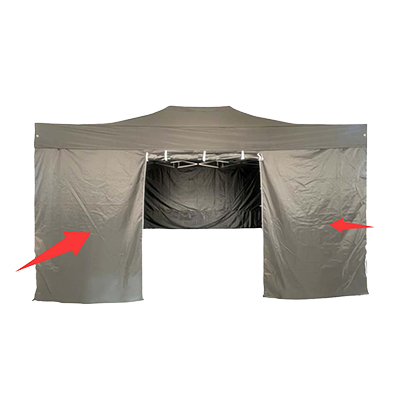 Lot complet murs pour tente pliante 300x450 cm - noir - 300 g/m² - Tentes pliantes, Barnums pliants