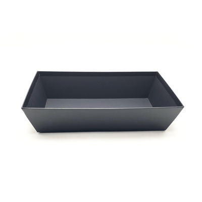 Corbeille carton rectangulaire noir 33 x 20 x 7,4 cm, paquet de 10 - Corbeilles carton