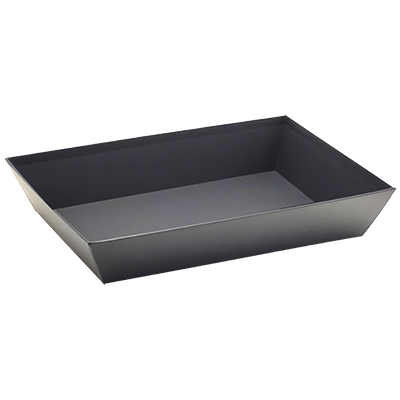 Corbeille carton rectangulaire noir 27 x 20 x 5 cm, paquet de 10 - Corbeilles carton