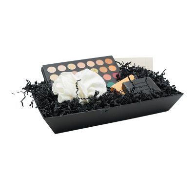 Corbeille carton rectangulaire noir 33 x 20 x 5,5 cm, paquet de 10 - Corbeilles carton-1