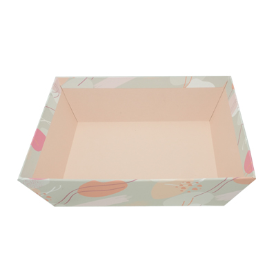 Corbeille carton ronde Beauté ø 20,5 x 3 cm beige clair / terracotta, paquet de 10 - Corbeilles carton-2