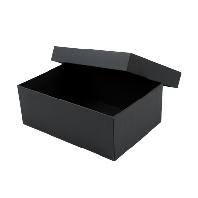 Boîte cadeau noire carton kraft 15 x 21 x 8 cm - Paquet de 4 - Boites cloches-3