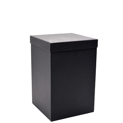 Boîte carrée kraft haute à couvercle amovible - 20 x 20 x H 30 cm - Boites cloches