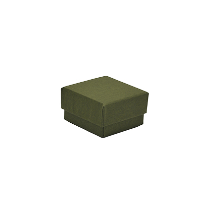Écrin bijoux papier 5x5x3cm vert olive - boîte bijoux - Écrins à bijoux, Coffrets à bijoux
