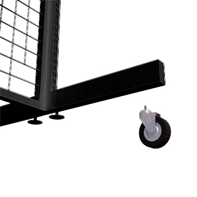 Montant noir sablé avec 2 embases soudées - Ligne Store noir Sablé pas de 25 mm-2